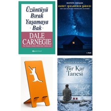 Ren Kitap Üzüntüyü Bırak Yaşamaya Bak - Dale Carnegie + Kuzey Işıklarının Şarkısı + Telefon Tutucu + Bir Kar Tanesi