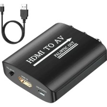 Lunatic 3443 HDMI To Av Rca Tos Çevirici Dönüştürücü Adaptör