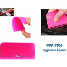 MiraLive Ppf/tph Silikon Çekçek Ragle Cam Filmi Çekme Uygulama Aparatı Pembe 12X7.5CM