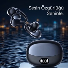 Nexiva Yeni Nesil Açık Kulak Bluetooth Kulaklık, LED Şarj Göstergeli Premium Kablosuz Kulaklık