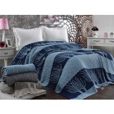 Doux Home Collection Doux Home Ağaç Rekli Desen Triko Yatak Örtüsü 220 x 240
