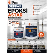 ECS Şeffaf Epoksi Astar 10+5 kg Zemin Astarı Beton Seramik Şap Için Profesyonel Epoksi Astar