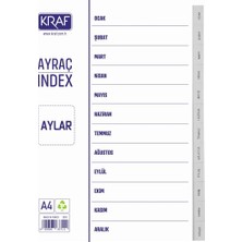 AyrStore Kraf Seperatör Dosya Ayracı Aylar