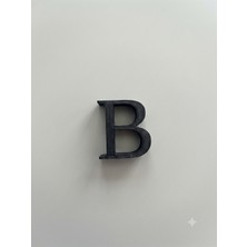 OZN 3D Tasarım Dekoratif Harf 'b' Tinos Font (4 Cm)- Siyah