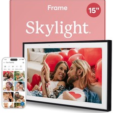 SKYLİGHT Skylight 15 Inc Dijital Resim Çerçevesi - Dokunmatik - Telefon Kontrollü, Siyah
