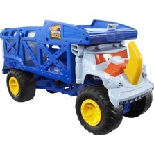 AyrStore Hot Wheels Monster Trucks Rhino Taşıyıcı Kamyon, 12 Adet 1:64 Ölçekli Monster Trucks Veya 32 A