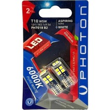 AyrStore Photon Ampul T10 W5W 12V 12 LED Aspiring Serie (2'li Blister) Pht PH7018 B2