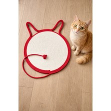 Naspar %100 Pamuk Ip Kedi Tırmalama Matı - Doğal Örme Kedi Yatağı Oval 35X60 cm
