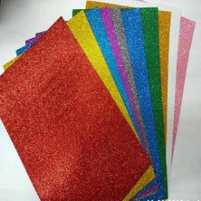 Sudor Südor 20 x 30 cm 10 Renk Simli Yapışkanlı Eva