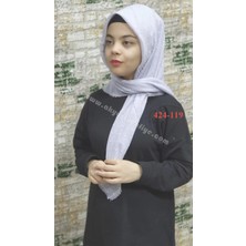 Moda Akyüz Düz Renk Pıtpıt Eşarp (Beyaz) 424-131