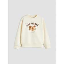 Lc Waikiki Yeni Sezon Baskılı Kız Çocuk Kalın Sweatshirt