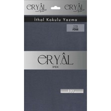 Eryal İpek Yazma Eryal Ipek Düz Renk Poşetli Oyalık Yazma 119 Füme