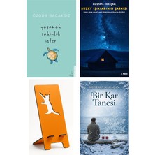 İndigo Kitap Yaşamak Sakinlik Ister - Özgür Bacaksız + Kuzey Işıklarının Şarkısı + Telefon Tutucu + Bir Kar Tanesi