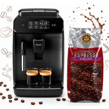 Philips Tam Otomatik Espresso Makinesi - Espresso ve Americano, Dokunmatik Kontrol, Seramik Öğütücü, (2 kg Kahve Hediyeli) Klasik Süt Köpürtücü, Çekirdekten Fincana Taze Kahve