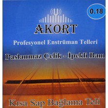 AyrStore Imece Akort Kısa Sap Bağlama-Saz Teli 0.18 + Tezene Hediye