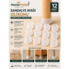 Btm Home Silikon Mobilya Ayağı Koruyucu 12LI Set Çizilmez Kaydırmaz Masa Sandalye Ayak Kılıfı