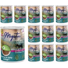 AyrStore Mystic Yetişkin Köpek Biftekli ve Jöleli Konserve Yaş Mama 400 gr x 12 Adet