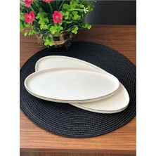 AyrStore Mikasa Moor Modern Gold 2'li Oval Sunum Seti