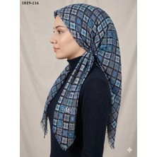 Huzurlu İpek Huzurlu Ipek Desenli Flamlı Pamuk Eşarp 1019-116