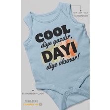 Morivo Kids Cool Diye Yazılır Dayı Diye Okunur Sıfır Kollu Bebek Zıbını %100 Pamuk