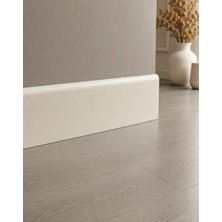 İnan Yapı Laminant Parke Düz Model Süpürgelik Lake Beyaz F501 8 cm MDF Kalınlık 10mm