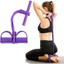 Macgon Body Trimmer Mekik Çekme Aleti Evde Spor Egzersiz Lastiği 4 Tüplü