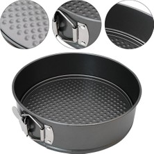 AyrStore 24CM Çelik Teflon® Kek Kalıbı Kilitli Kelepçeli Yanma Yapışma Yapmayan Kilitli Yuvarlak Metal