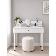 Mobix Home MK078 Metal Ayaklı Makyaj Masası Çekmeceli Beyaz