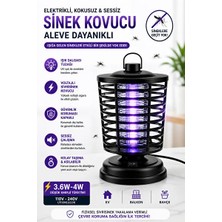 Byanes Elektrikli Sinek Kovucu Uv Işık Sessiz Güvenli 4W Düşük Tüketim Ev Bahçe Kullanım