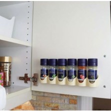 Sepetzone 3D Baskı Dolap Içi Baharatlık - 6'lı Baharat Şişe Tutucu - Mutfak Organizer
