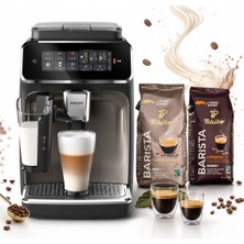Philips Tam Otomatik Espresso Makinesi - 54 Sıcak & Soğuk Içecek, (2 kg Kahve Hediyeli) Barista Kalitesinde Kadifemsi Süt Köpüğü, Geniş Dokunmatik Ekran, Yoğun Aroma, Sessiz Öğütücü