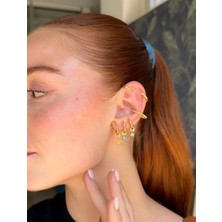 Venüs Design Çelik Taşlı Yıldız  Earcuff