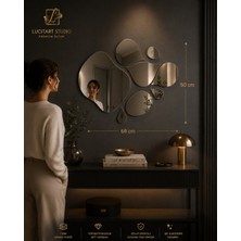 Arıkoğlu Reklam Ve Yapı Dekoratif Damla Pleksi Ayna Seti - 1mm Gümüş Ayna Pleksi - Modern Antre ve Salon Duvar Dekoru (50X66 Cm)