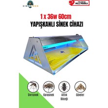 Byanes Yapışkan Levhalı Elektrikli Sinek Öldürücü 1X36W 60CM Sinek Cihazı Sinek Tutucu Yapışkanlı Yakalama