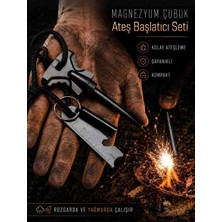 Nisibis Home Magnezyum Çubuk Ateş Başlatıcı Seti Düdüklü Kamp Çakmağı Survival Anahtarlık Çok Fonksiyonlu Acil Durum Ateşlem...