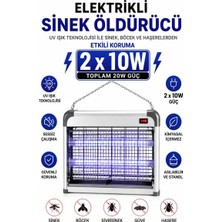 Byanes Elektrikli Sivrisinek Yok Edici Sinek Öldürücü Büyük Boy Mavi Işık Uv Hem Gece Lambası Hem Güçlü 10-10 W