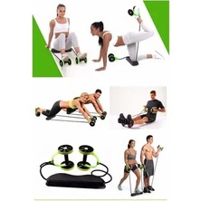 Macgon Deluxe Seri Kopmayan Lastikli Tekerlekli Kullanışlı Spor Aleti Karın Kol Bacak Omuz Kası ve Şınav