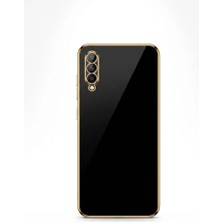 Camkapak Aksesuar Samsung Galaxy A 70 Parlak Siyah Silikon Kılıf Modeli