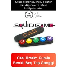 Svein Squid Game 5 Taş Oyunu Seti Kutulu Renkli Geleneksel Kore Gonggi Koordinasyon Aile Parti Aktivite