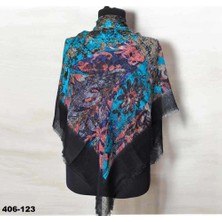 Soft İpek Soft Ipek Desenli Flamlı Kotton Eşarp 406-123