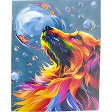 Liva Craft Elmas Mozaik Tablo, 30X40 Renkli Köpek Boncuk Yapıştırma Kiti