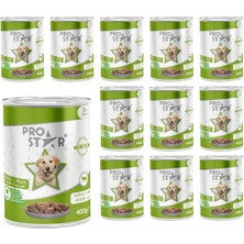 AyrStore Prostar Yetişkin Köpek Kuzulu ve Jöleli Konserve Mama 400 gr x 12 Adet