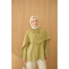 Miraydin Butik Kadın Şal Detay Bel Bağlamalı Bluz M61406 - Yeşil