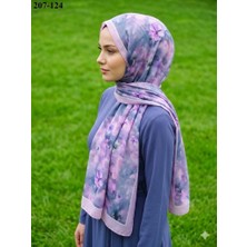 Moon Scarf Bambu Kraş Pamuk Şal (Pudra) 207-124