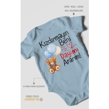 Morivo Kids Kızdırmayın Beni, Dayımı Ararım! Kısa Kollu Bebek Body %100 Pamuk
