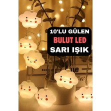 Yenilig Gülen Bulut LED Sarı 10’lu Işık – Etkinliklerde Kullanmak Için Mükemmel Dekoratif Aydınlatma