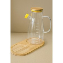 AyrStore Erkugo Bambu 2 Bölmeli Yağdanlık Altlığı, Yağdanlık Standı, Sosluk Standı Bambu