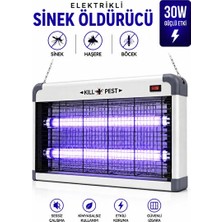 Byanes Elektrikli 30W Sivrisinek Öldürücü Sinek Kovucu Uv LED Işıklı Zincir Askılı