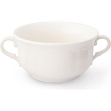 AyrStore Gural Porselen Çift Kulplu Çorba Kasesi Porselen Çorbalık Hazır Çorba Kasesi 11 cm