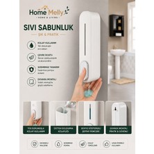 Btm Home Duvara Monte Edilebilen Kapaklı Lüks 300 ml Pompalı Sıvı Sabunluk – Beyaz ve Siyah Renk